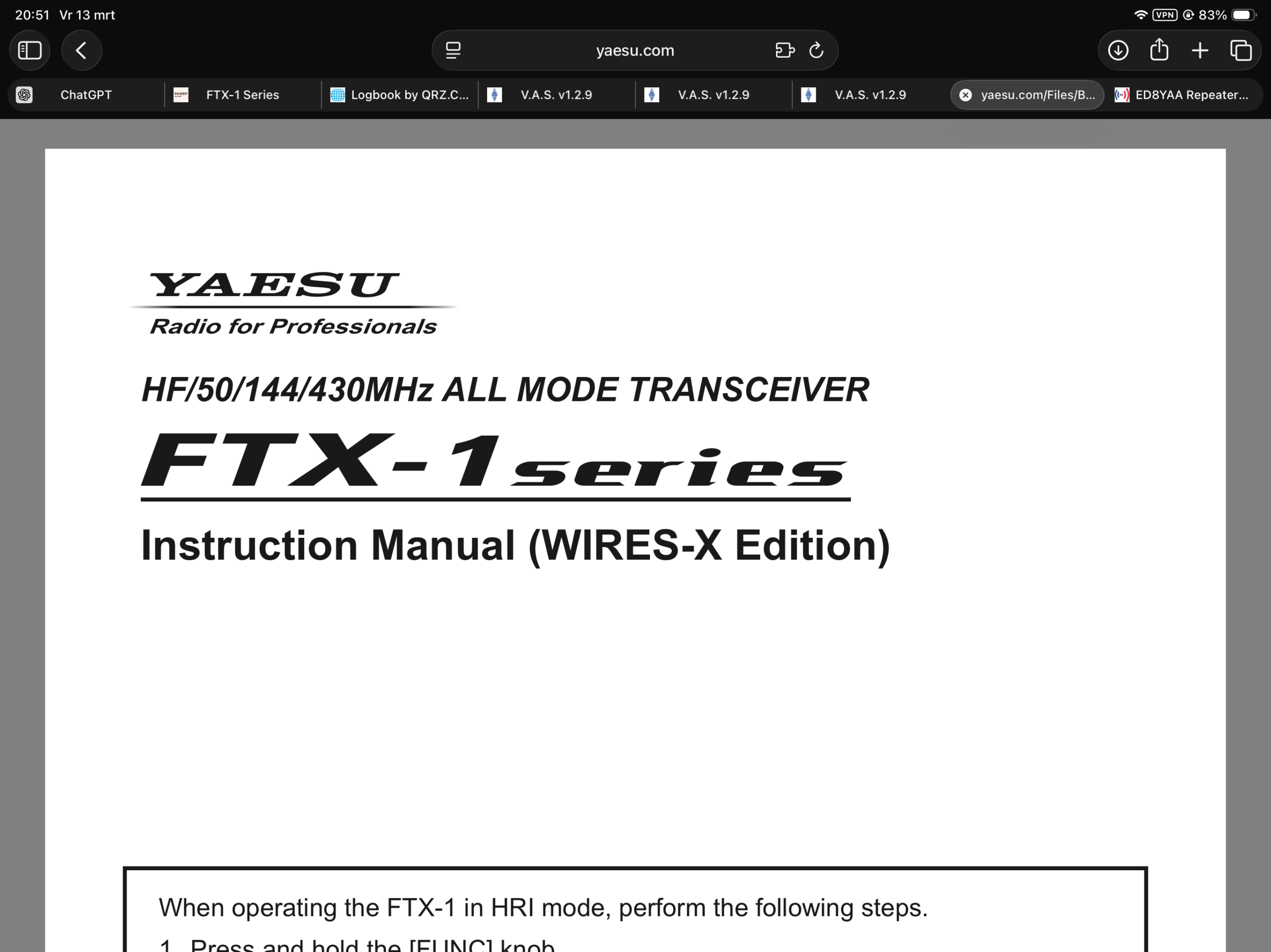 wires-x voor FTX-1